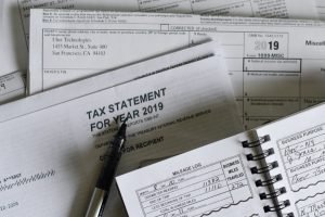Tax Paperwork Overlapping