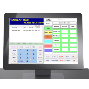 Système de point de vente Wiz-Tec traitant une transaction de carburant