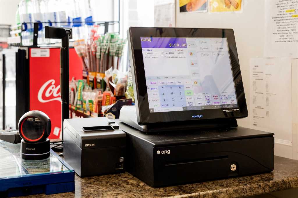Point de Vente Wiz-Tec, Imprimante de reçu, Lecteur de Codes-Barres, et Tiroir-Caisse